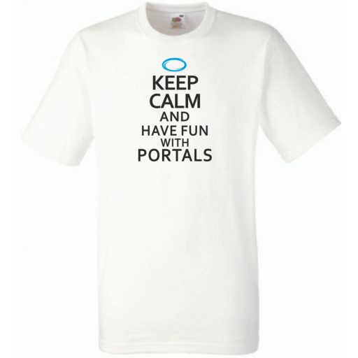 Keep Calm Portals férfi rövid ujjú póló