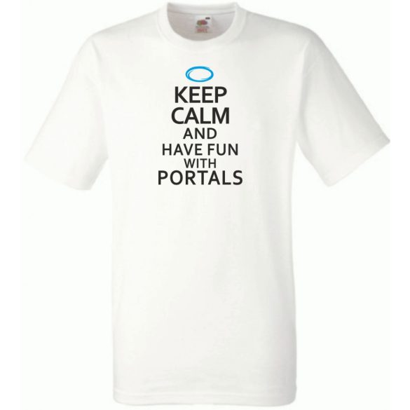 Keep Calm Portals férfi rövid ujjú póló