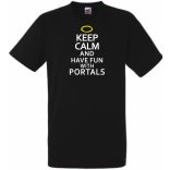 Keep Calm Portals férfi rövid ujjú póló
