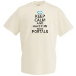 Keep Calm Portals férfi rövid ujjú póló