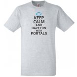 Keep Calm Portals férfi rövid ujjú póló