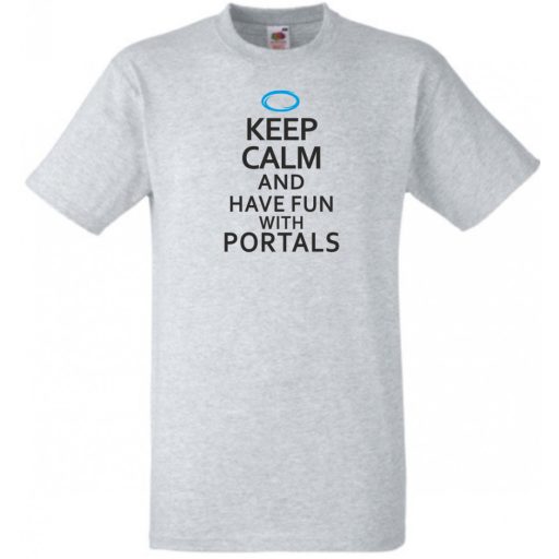 Keep Calm Portals férfi rövid ujjú póló