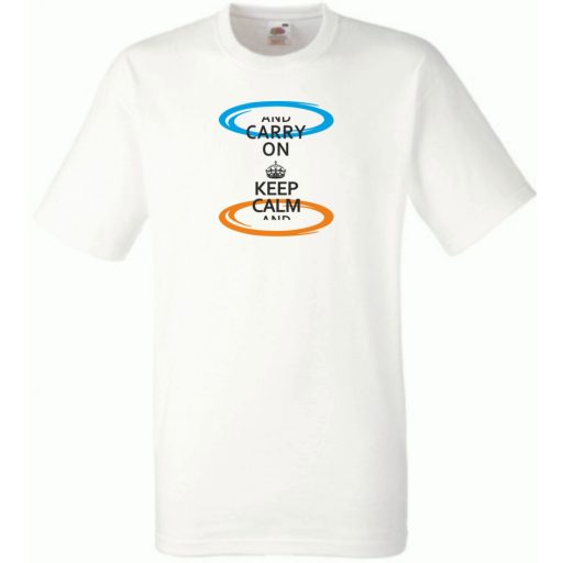 Keep Calm Portals férfi rövid ujjú póló