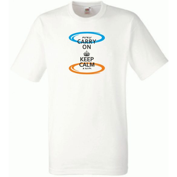 Keep Calm Portals férfi rövid ujjú póló