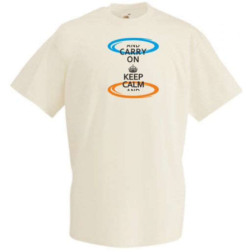 Keep Calm Portals férfi rövid ujjú póló