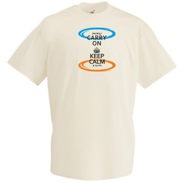 Keep Calm Portals férfi rövid ujjú póló