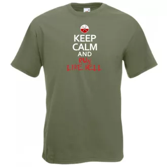 Keep Calm Run Like Hell férfi rövid ujjú póló