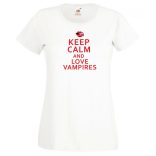 Keep Calm Love Vampires női rövid ujjú póló