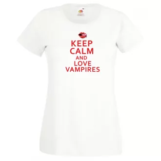 Keep Calm Love Vampires női rövid ujjú póló