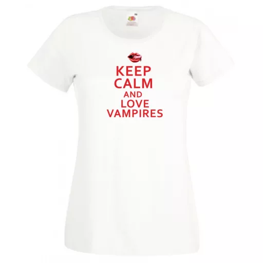 Keep Calm Love Vampires női rövid ujjú póló