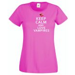 Keep Calm Love Vampires női rövid ujjú póló