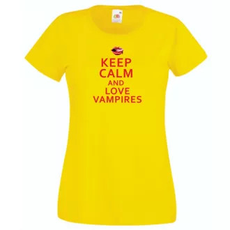 Keep Calm Love Vampires női rövid ujjú póló