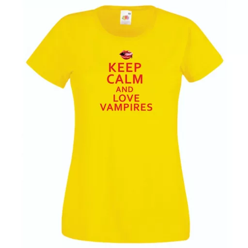 Keep Calm Love Vampires női rövid ujjú póló