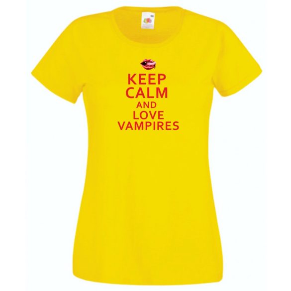 Keep Calm Love Vampires női rövid ujjú póló