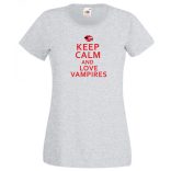 Keep Calm Love Vampires női rövid ujjú póló