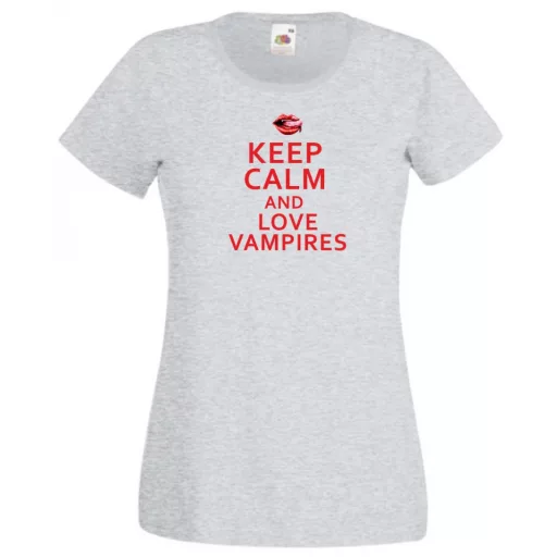 Keep Calm Love Vampires női rövid ujjú póló