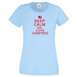 Keep Calm Love Vampires női rövid ujjú póló