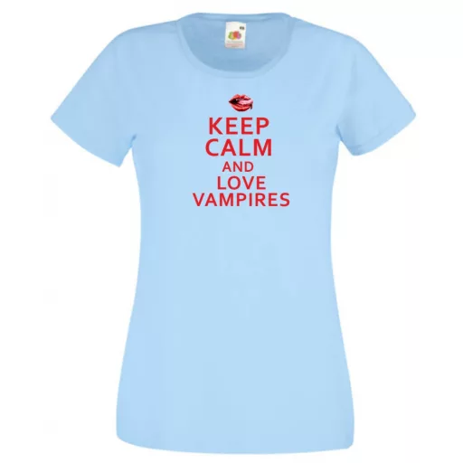 Keep Calm Love Vampires női rövid ujjú póló