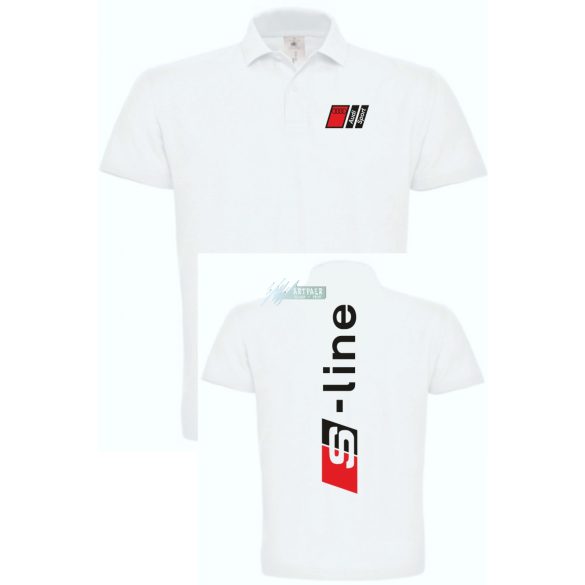 Autó fan Audi Sport - Line galléros férfi póló