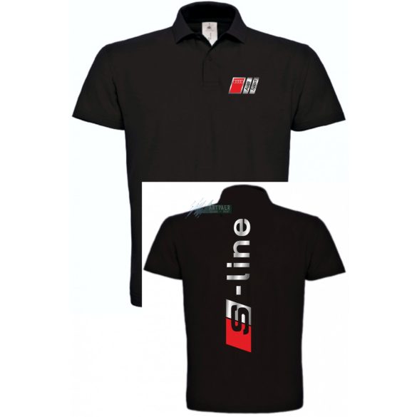 Autó fan Audi Sport - Line galléros férfi póló