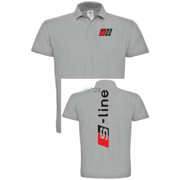 Autó fan Audi Sport - Line galléros férfi póló