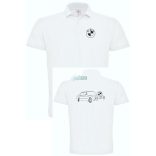 Autó fan kontur BMW E28 galléros férfi póló