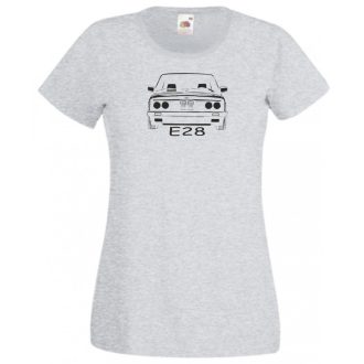 Autó fan kontur E28 női rövid ujjú póló