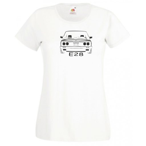 Autó fan kontur E28 női rövid ujjú póló
