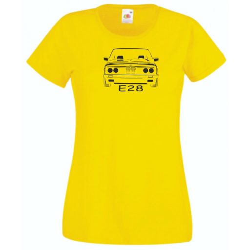 Autó fan kontur E28 női rövid ujjú póló