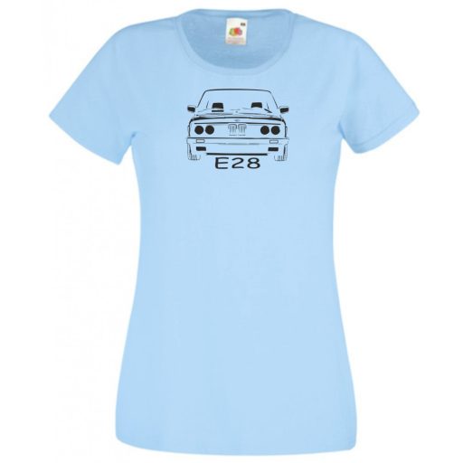 Autó fan kontur E28 női rövid ujjú póló
