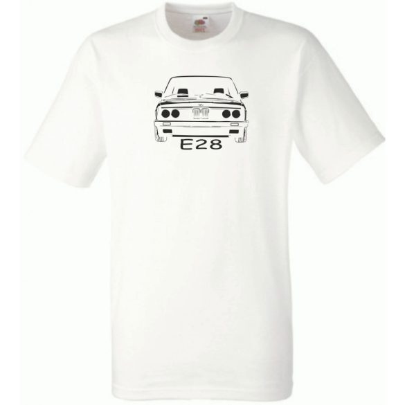 Autó fan kontur E28 férfi rövid ujjú póló