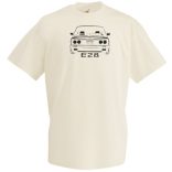 Autó fan kontur E28 férfi rövid ujjú póló