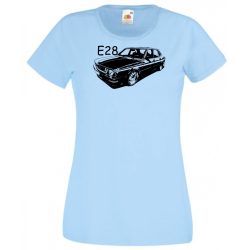 Autó kontur E28 női rövid ujjú póló