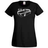 Autó kontur E28 női rövid ujjú póló