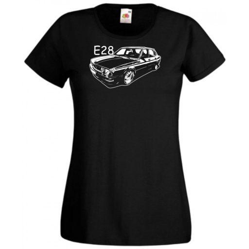 Autó kontur E28 női rövid ujjú póló