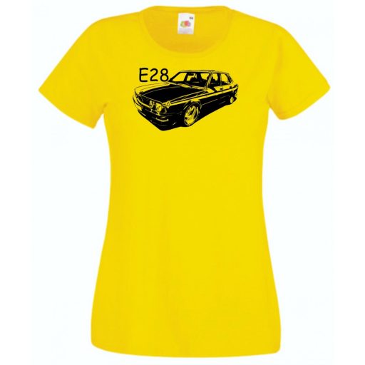 Autó kontur E28 női rövid ujjú póló