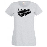 Autó kontur E28 női rövid ujjú póló