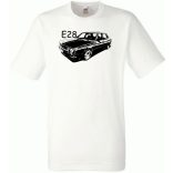 Autó kontur E28 férfi rövid ujjú póló