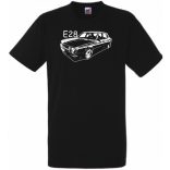 Autó kontur E28 férfi rövid ujjú póló