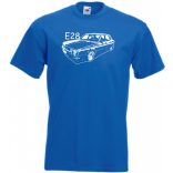 Autó kontur E28 férfi rövid ujjú póló