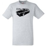 Autó kontur E28 férfi rövid ujjú póló