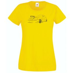 Autó fan kontur E36 női rövid ujjú póló