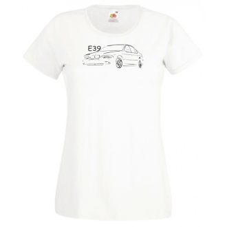 Autó fan kontur E39 női rövid ujjú póló