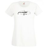 Autó fan kontur E46 női rövid ujjú póló