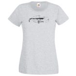 Autó fan kontur E46 női rövid ujjú póló