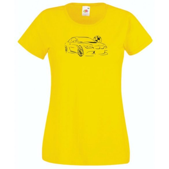 Autó fan kontur E92 női rövid ujjú póló