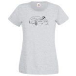Autó fan kontur E92 női rövid ujjú póló