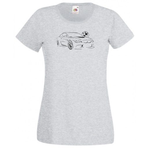 Autó fan kontur E92 női rövid ujjú póló