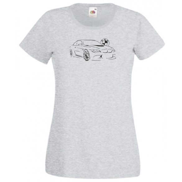 Autó fan kontur E92 női rövid ujjú póló