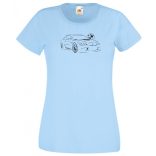Autó fan kontur E92 női rövid ujjú póló